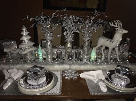 Winter Wonderland Tablescape Table Decorations Decor Christmas