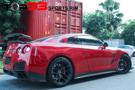 Nissan Gt R R35 Red Stance Sf03 Wheel Front