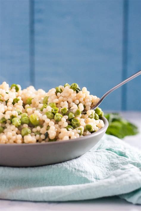 Arrange on a serving platter and scatter over the asparagus and peas. Mint Pea Couscous - Goodie Godmother