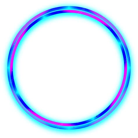 Circulo Brillante Luz De Neón Azul Png Png Efecto Resumen Círculo