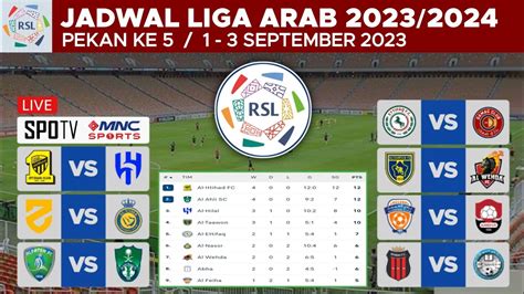 Jadwal Liga Arab Pekan Al Ittihad Vs Al Hilal Al Hazm Vs Al