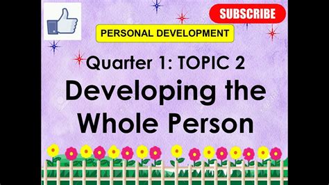Personal Development Q1 Topic 2 Lesson 1 And Lesson 2 Developing The