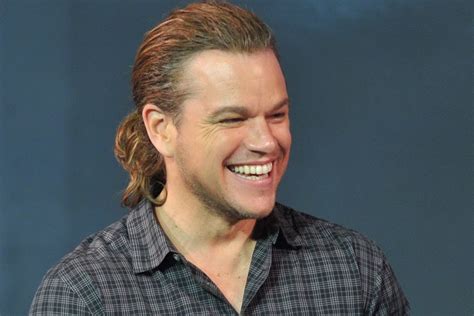 Matt Damon Debuts New Look Ponytail For Press Conference On New Film