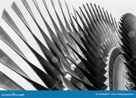 High Precision Metal Turbine Blades Closeup Stock Image Image Of High