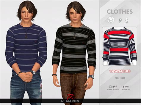 The Sims Resource Long Shirt For Men 01