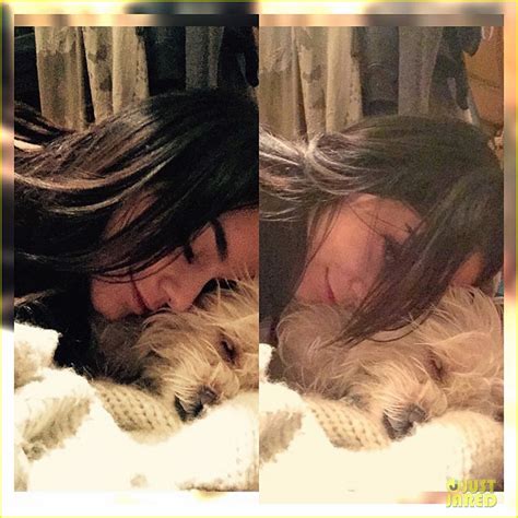 Vanessa Hudgens Cuddles In Bed With Sleeping Pet Pooch Photo 3314895