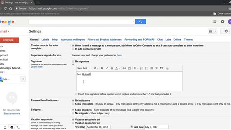 Gmail How To Create A Signature Youtube