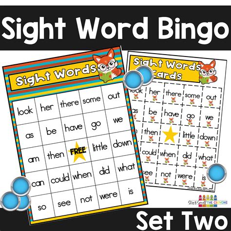 Dolch Sight Word Bingo Set 2 Stop And Smell The Crayons