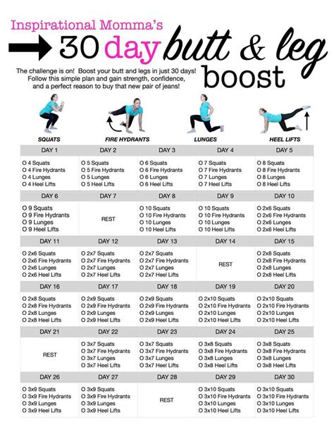30 Day Butt Workout Plan Workoutwalls