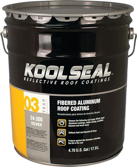 Kool Seal Kst020400 20 Asphalt Based Aluminum Roof Coating 5 Gal Pail