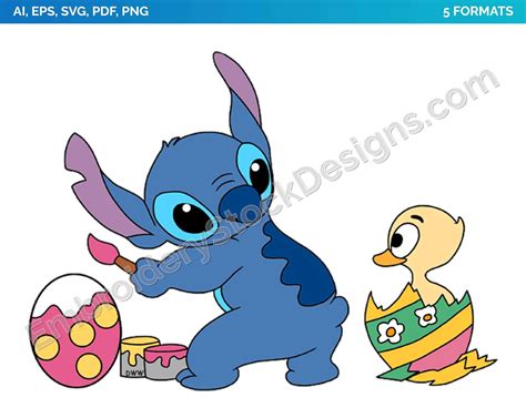Stitch Easter Eggs Easter Holiday Disney Character Designs As Svg