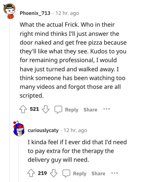 Entitled Hot Karen Demands Free Pizza After Answering Her Door Naked