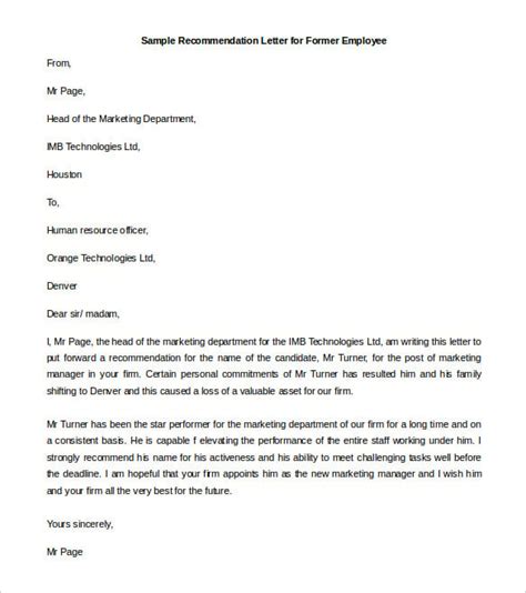 30 recommendation letter templates pdf doc free and premium templates