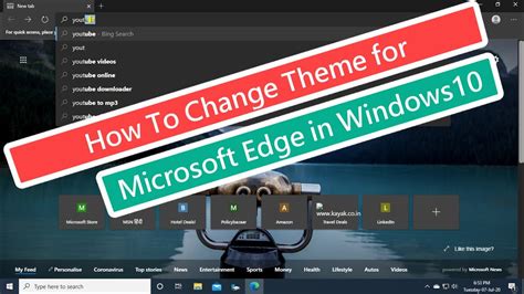 How To Change Theme For Microsoft Edge In Windows 10 Youtube