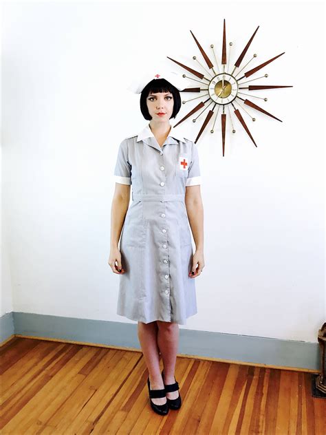 Authentic 1940s Red Cross Uniform Vintage 40s Nurse Uniform Wwii Nurse It S A Dilly Uniform