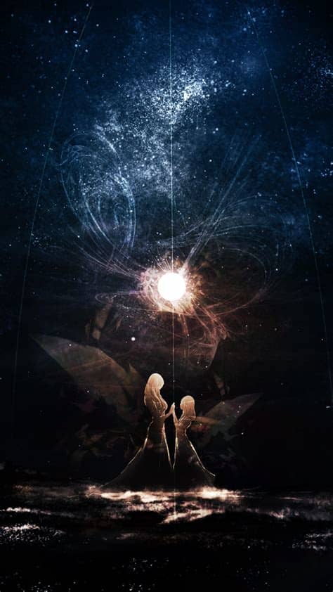 Download 1080x1920 Anime Girls, Magic, Stars, Reflection ...