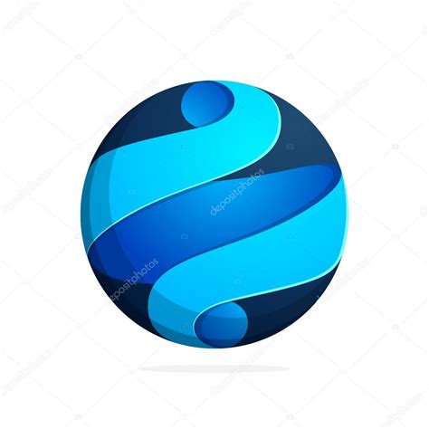 Abstract Blue Sphere Logo — Stock Vector © Kaerdstock 75674955