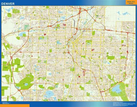 Denver Vector Map Eps Illustrator Vector City Maps Usa America Eps