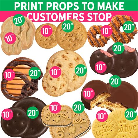 Girl Scout Cookie Props New Cookie Raspberry Rally LBB COOKIES Printables For