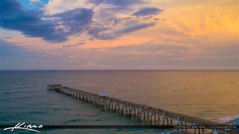 Juno Beach Pier Aerial View Of The Pier Royal Stock Photo