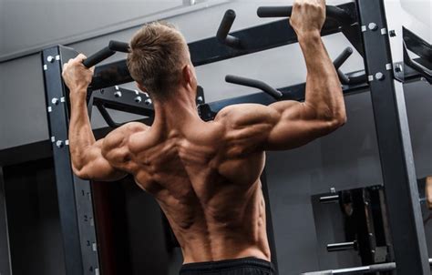 Wallpaper Back Muscle Muscle Back The Horizontal Bar Workout Gym
