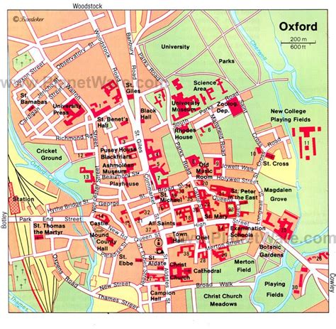 Oxford Map Tourist Attractions Oxford Map Oxford Tourist Attraction