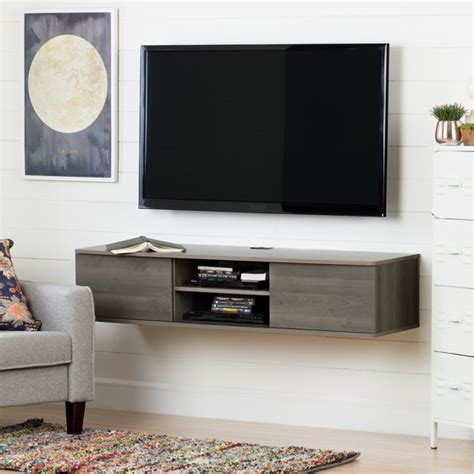South Shore Agora 56 Wide Wall Mounted Media Console Multiple