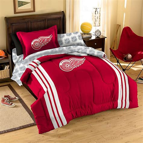 Nhl Detroit Red Wings Complete Comforter Set Bed Bath