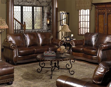 Traditional Leather 88 Sofa In Brown Mathis Brothers Furniture