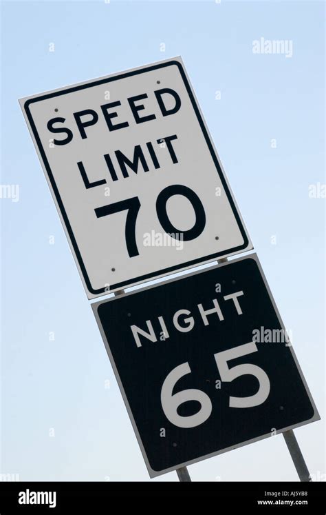 Texas Interstate Speed Limit Sign Usa Stock Photo Alamy