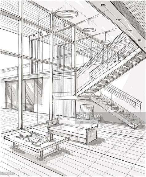 Arte Vectorial Diseño De Interior Architecture Drawing