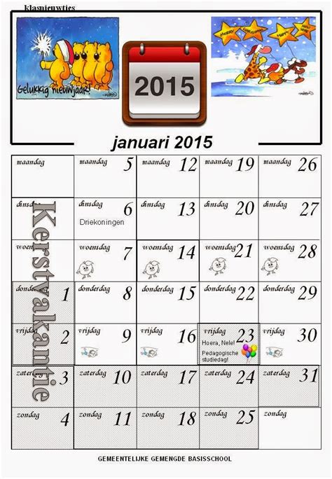 Het Klimtouw Kalender Januari 2015