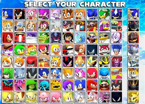 Sonic Character Select By Nibroc Rock On Deviantart Sonic Sonic Fan