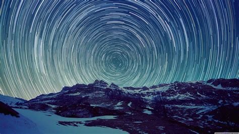 3840x2160 Star Trail In The Night Sky 4k Wallpaper Hd Nature 4k