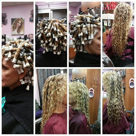 Piggyback Spiral Perm On Grey And White Rods With Gorgeous Results