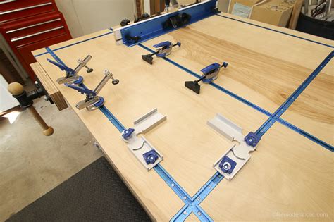This step by step diy project is about simple miter saw station plans. Remodelaholic | Table Saw Workbench Building Plans with ...