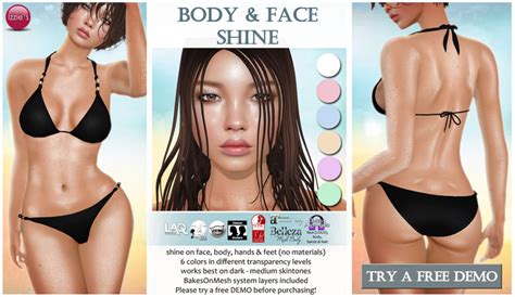 Second Life Marketplace Izzies Demo Body And Face Shine