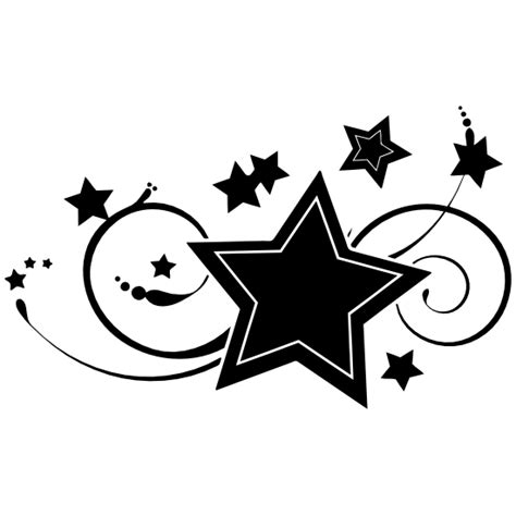 Star With Swirls And Stars Sticker