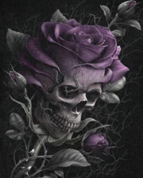 A Macabre Yet Beautiful Design Fusing A Gothic Skull And The Delicate