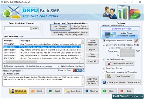 Bulk Sms Software Professional Screenshots Shows How To Send Bulk Sms