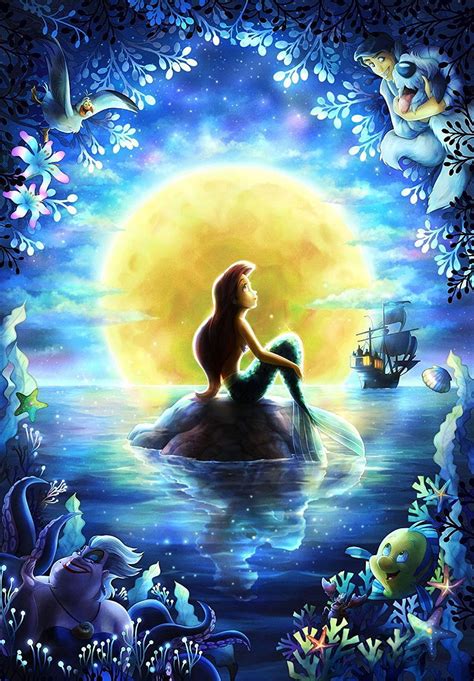 The Little Mermaid Disney Paintings Disney Drawings Disney Art