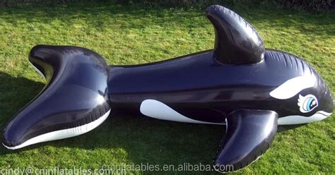 Pvc Black Shiny Inflatable Whale Animal Moelinflatable Whale For Sale