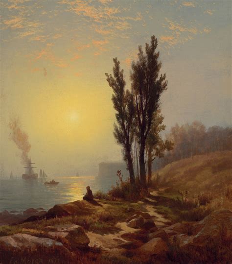 Edward Moran 1829 1901 Early Dawn New York Harbor 19th Century