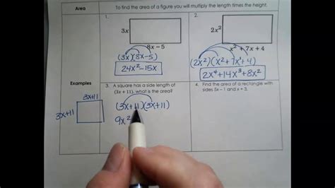 Finding Area With Polynomials Youtube