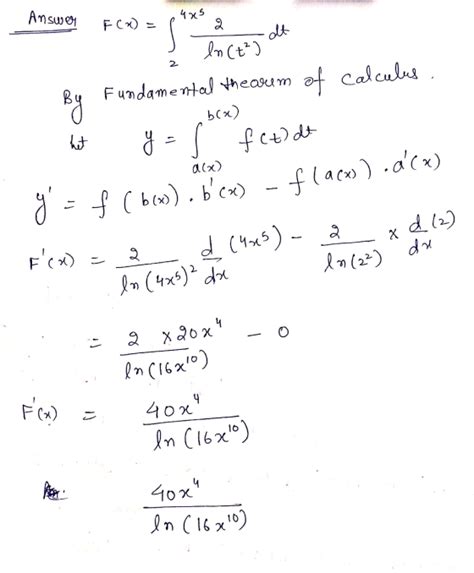 Use The Fundamental Theorem Of Calculus And The Chain Rule To Find A Derivative Question If