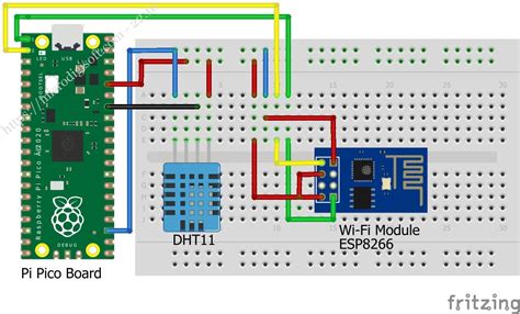 DHT11 Weather Station With Raspberry Pi Pico And ESP8266 MicroPython