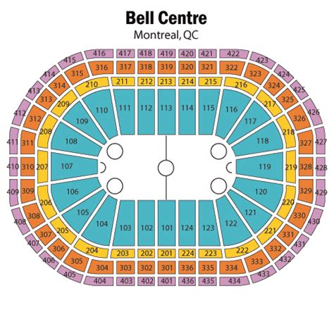Montreal Bell Centre Detailed Seating Chart
