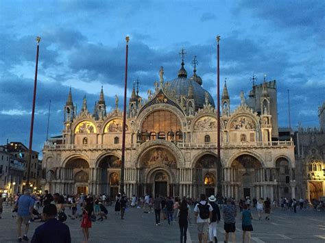 The San Marco Basilica In Venice At Sunset Venice Travel Guide Travel