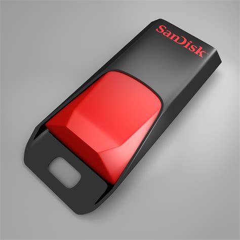 My client has a 32 gb sandisk cruzer flash drive that he filled up with pics on his trip to israel. sandisk usb flash drive 3d model