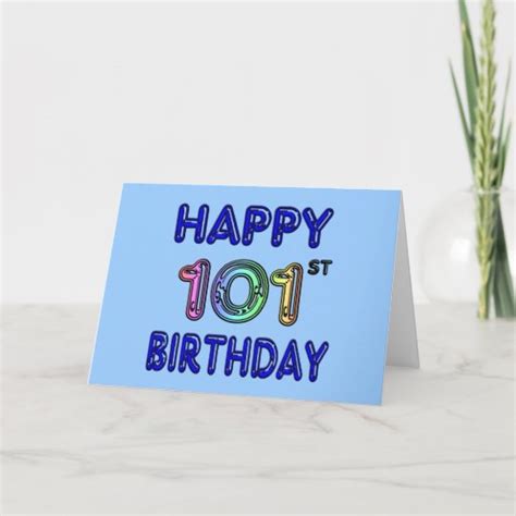 Happy 101st Birthday Card Zazzleca